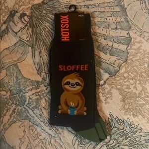 Hot Sox Men's Black Sloth Socks